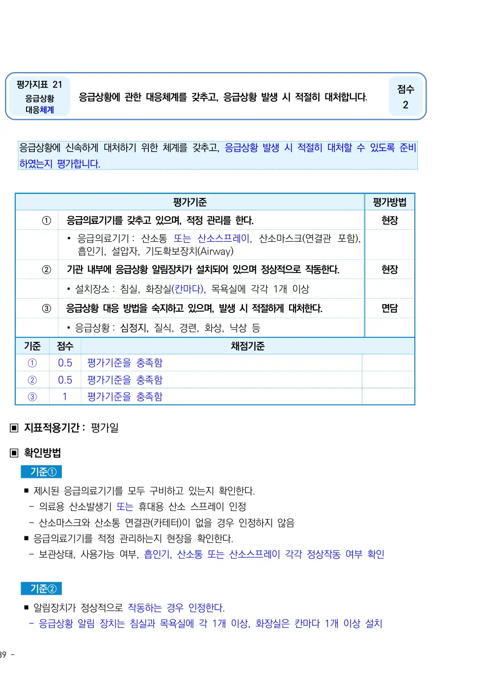 2025년 시설급여(노인요양시설) 평가매뉴얼 원본 쪽 1/2