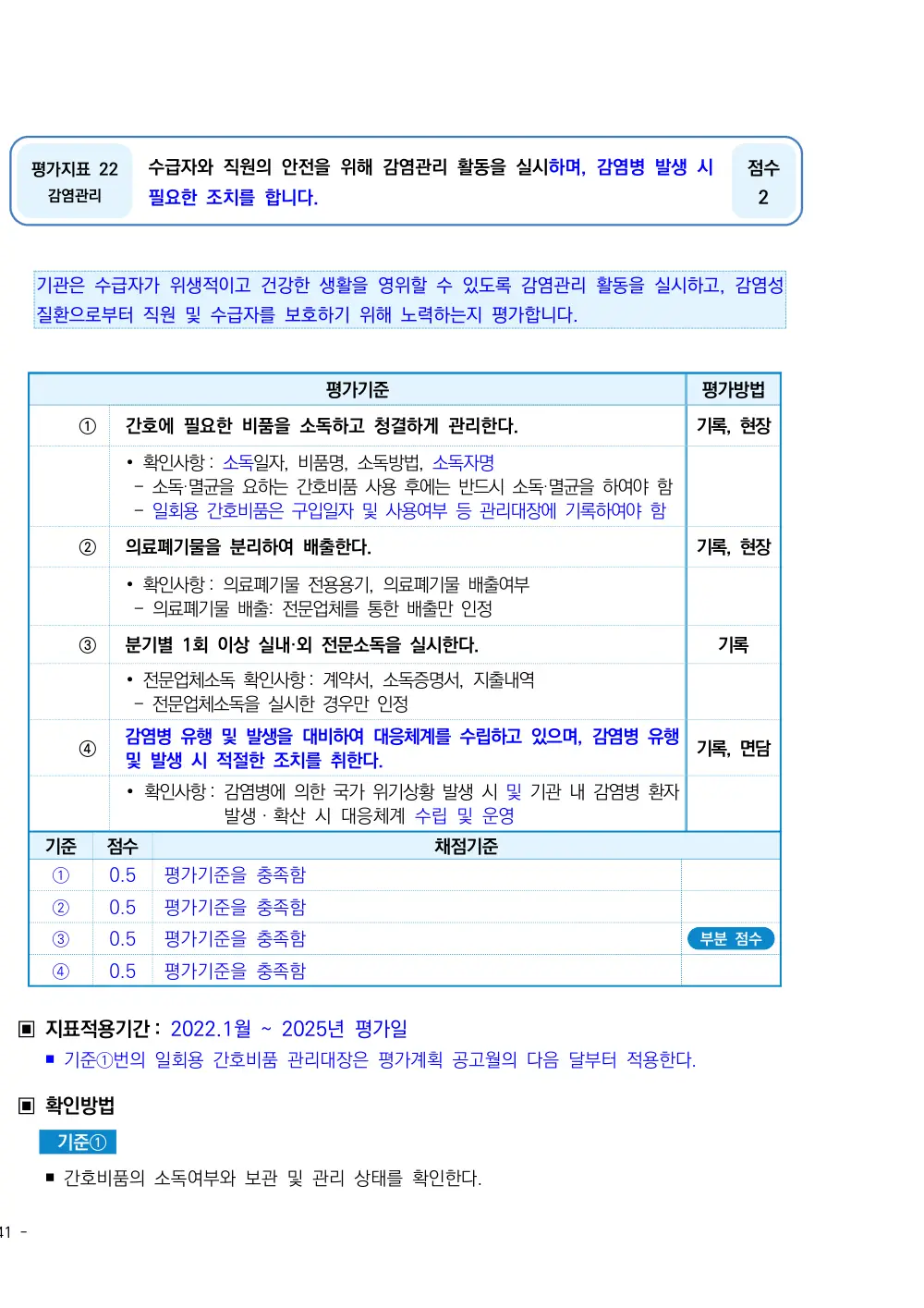 2025년 시설급여(노인요양시설) 평가매뉴얼 원본 쪽 1/11