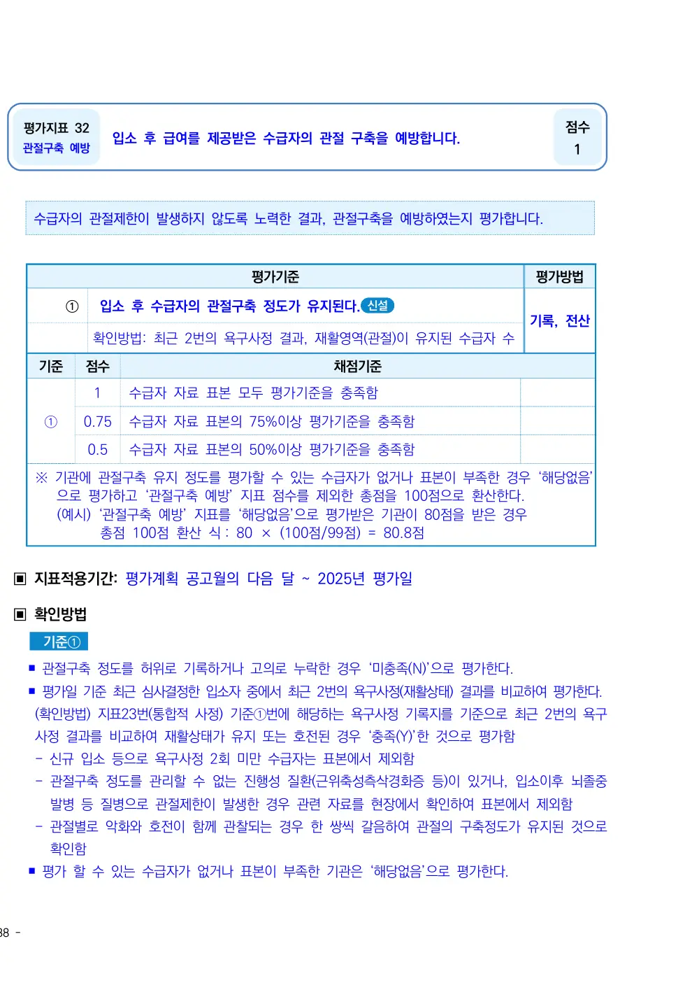 2025년 시설급여(노인요양공동생활가정) 평가매뉴얼 원본 쪽 1/1