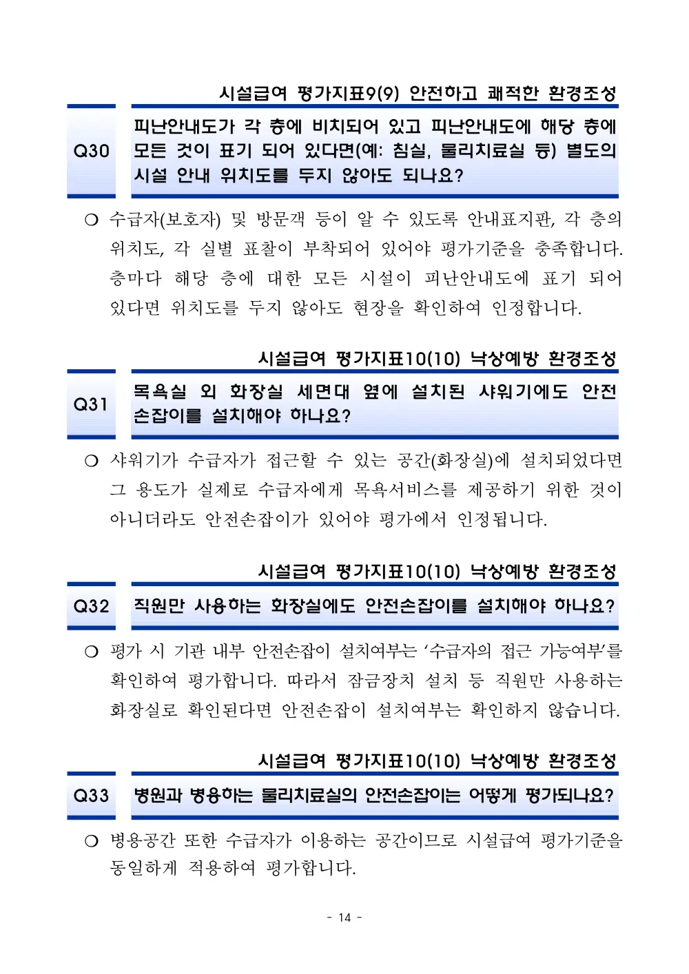 2025년 시설급여 평가매뉴얼 다빈도 Q&A 사례집(3차, 수정) 원본 쪽 1/1